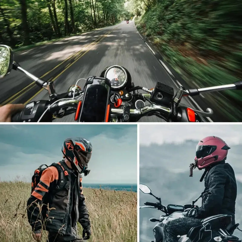Suporte de telefone para capacete de motocicleta